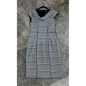 White House Black Market Chevron Knit Dress - 4
